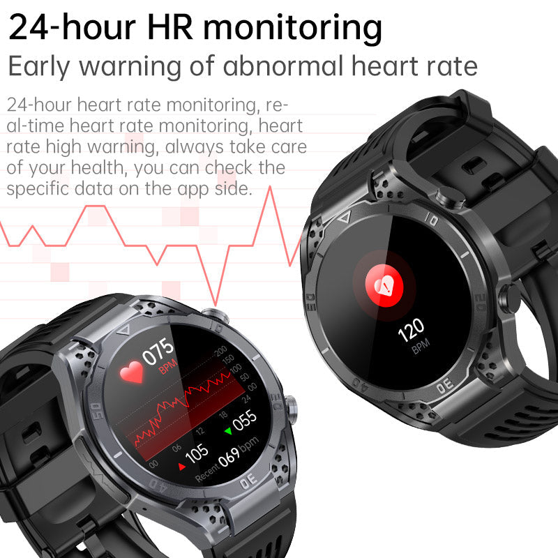 ZWA1 AMOLED Business Health Blood Pressure Oxygen Uric Acid Smartwatch ECG Heart Rate Voice Assistant