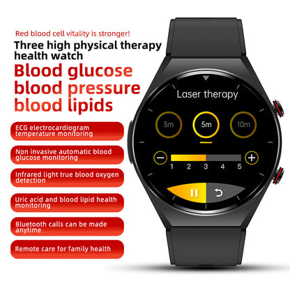 One-click Blood Pressure Blood Sugar ECG/EKG HRV Heart Rate Monitor Health Smart Watch