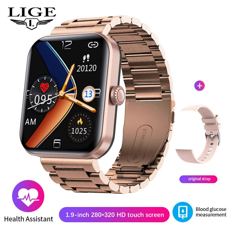 2024 New Blood Glucose Sugar Smart Watch  - 24 Hour Heart Rate Fitness Tracker