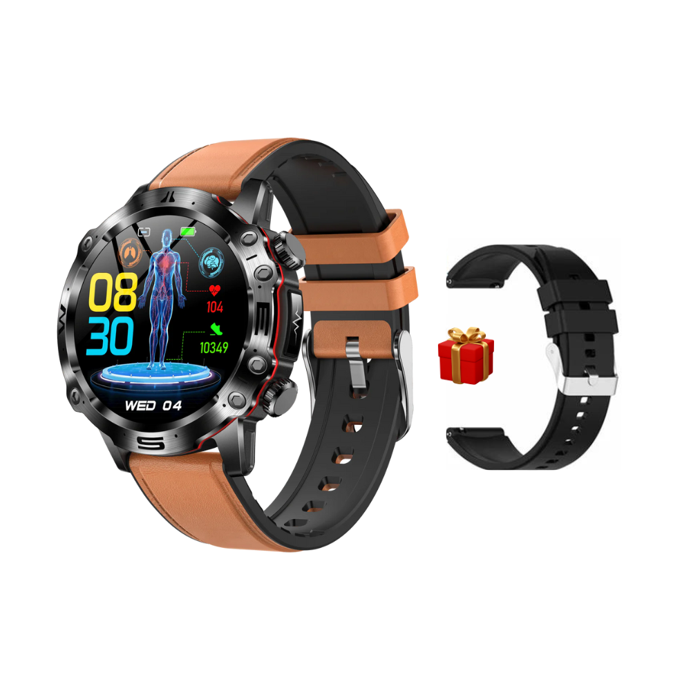 AI Medical Diagnosis Smart Watch 2024 New Blood Lipids Uric Acid Blood Glucose Watch - ECG+PPG Fitness Tracker