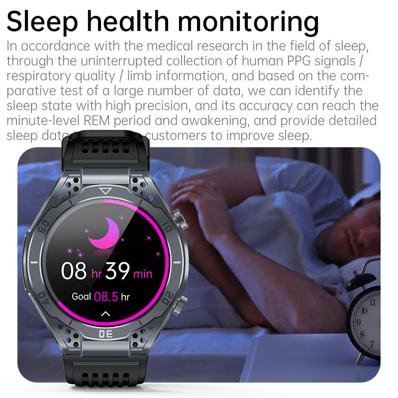 ZWA1 AMOLED Business Health Blood Pressure Oxygen Uric Acid Smartwatch ECG Heart Rate Voice Assistant