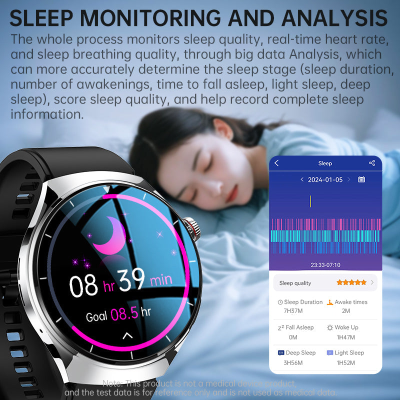 ZenWatch ZW88 Newly Upgraded Smart Watch ECG Blood Glucose Blood Components Sleep Heart Rate Blood Pressure