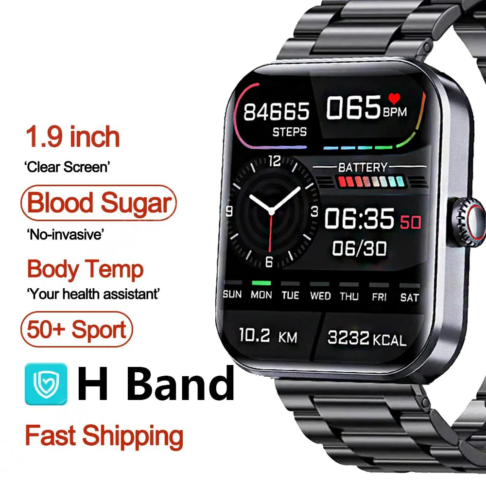 2024 New Blood Glucose Sugar Smart Watch  - 24 Hour Heart Rate Fitness Tracker