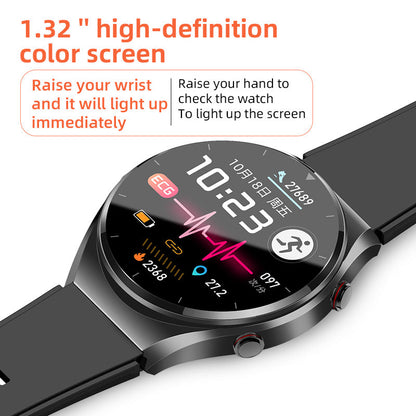 One-click Blood Pressure Blood Sugar ECG/EKG HRV Heart Rate Monitor Health Smart Watch