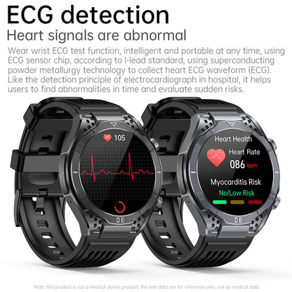 ZWA1 AMOLED Business Health Blood Pressure Oxygen Uric Acid Smartwatch ECG Heart Rate Voice Assistant