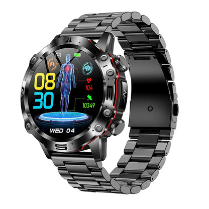 AI Medical Diagnosis Smart Watch 2024 New Blood Lipids Uric Acid Blood Glucose Watch - ECG+PPG Fitness Tracker